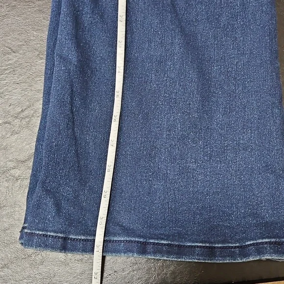 DG2 Women's Pull On Dark Blue Flare Jeans Size XL Casual Y2k Slimming High Rise - Picture 9 of 9